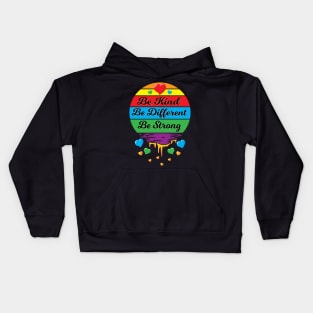 Be Kind Be Different Be Strong Kids Hoodie